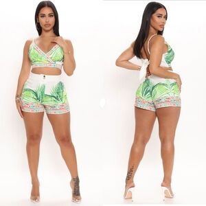 Fashion Nova Tropical Shorts Set